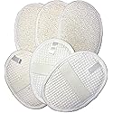 6 pcs/Set 4.3"×5.7" Natural Exfoliating Face Body Pad Loofah Sponge Facial Brush - Shower Scrubber - Body Bath Spa for Men & Women, Renewable Resource