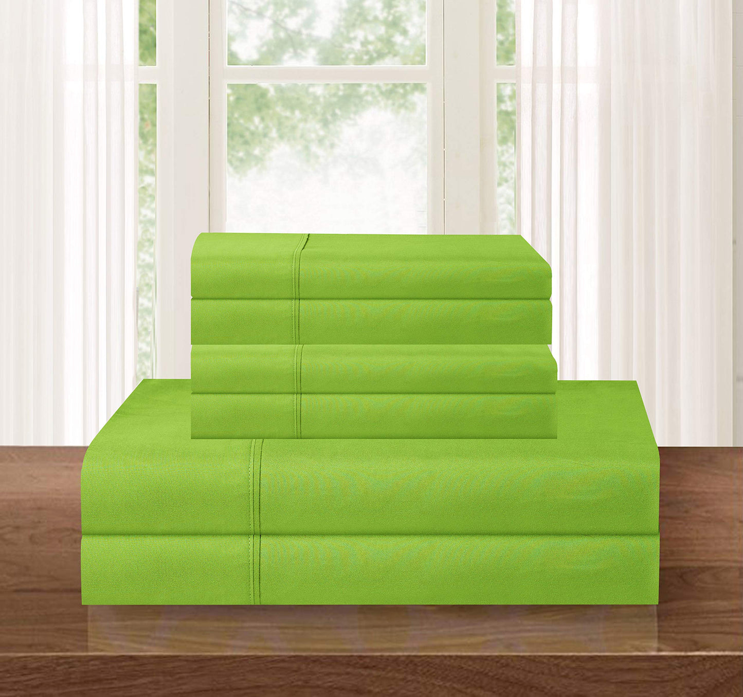 Elegant Comfort Luxury Soft 1500 Premium Hotel Quality Microfiber Wrinkle and Fade Resistant Cozy 4-Piece Bedding Set, Easy All Around Elastic Fitted