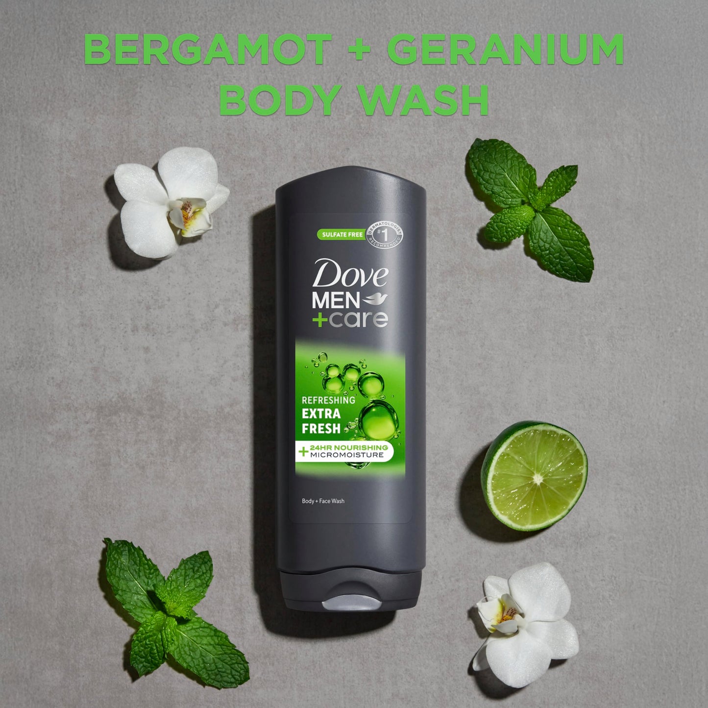 Dove Men+Care Body and Face Wash Refreshing Extra Fresh Body Wash for Men with 24-Hour Nourishing Micromoisture Technology 18 oz