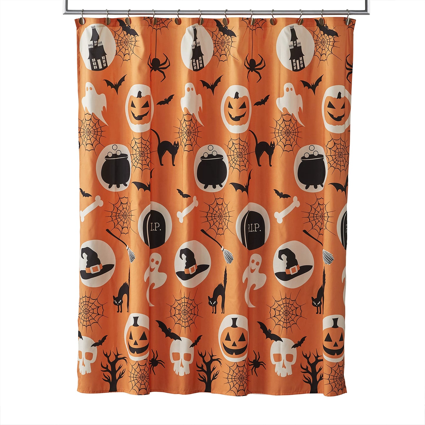 SKL Home by Saturday Knight Ltd. Spooky Good Time Shower Curtain, Multi 70.00" x 72.00"