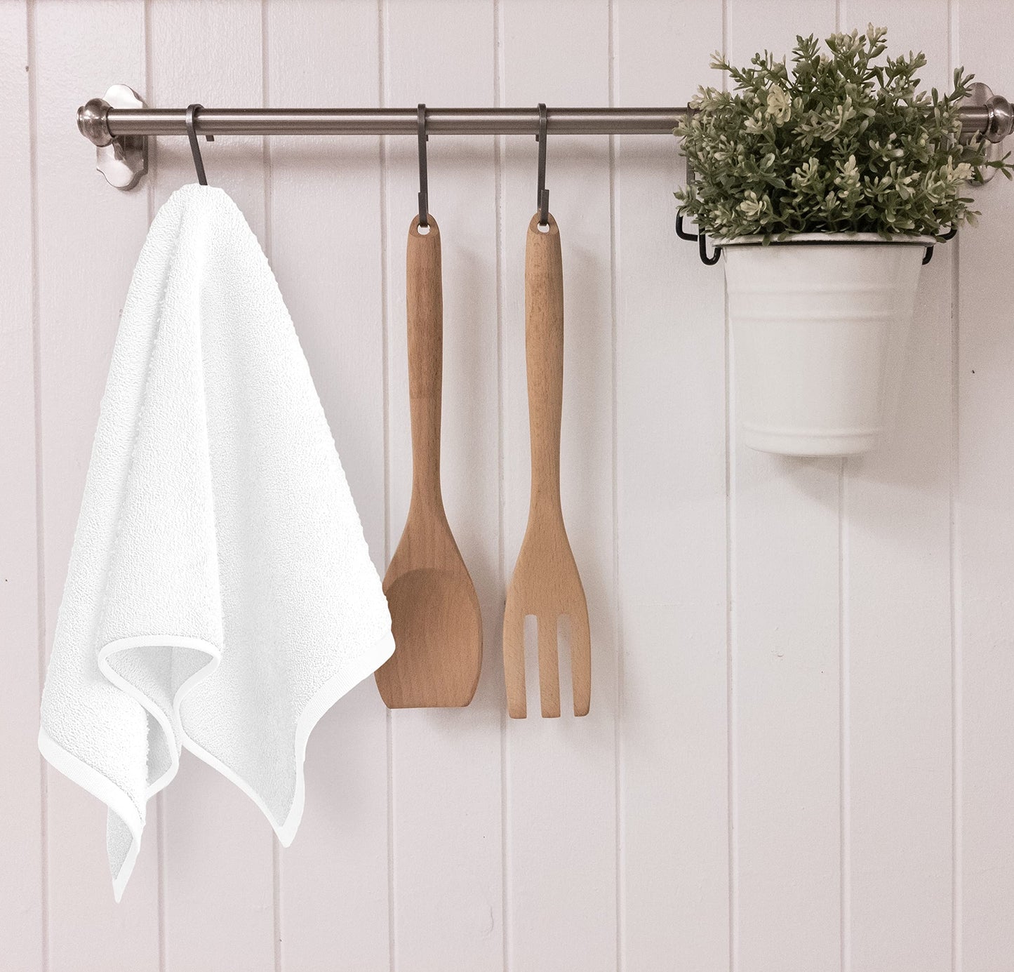 GOLD TEXTILES Bulk Pack 60 Pcs (5 Dozen) White Economy 15x25 Inches Basic Hand Towel - 2.25 lb/dz