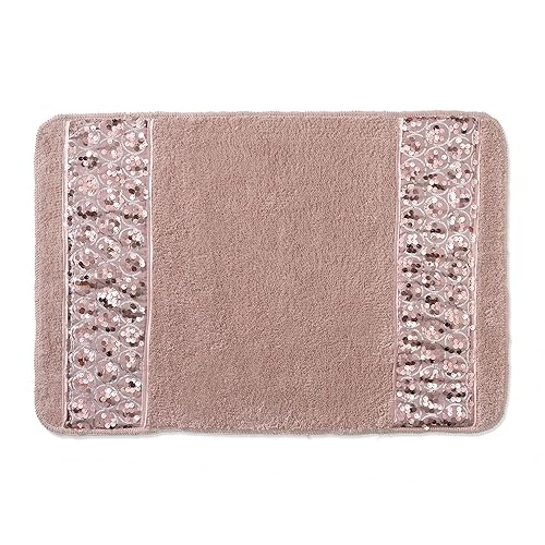 Popular Bath Accessories Set Sinatra Modern Classic Luxury Contemporary Pink Mat Unique Design Stylish Bathroom Rug Bath Shower Tub Decor Bling Blush…