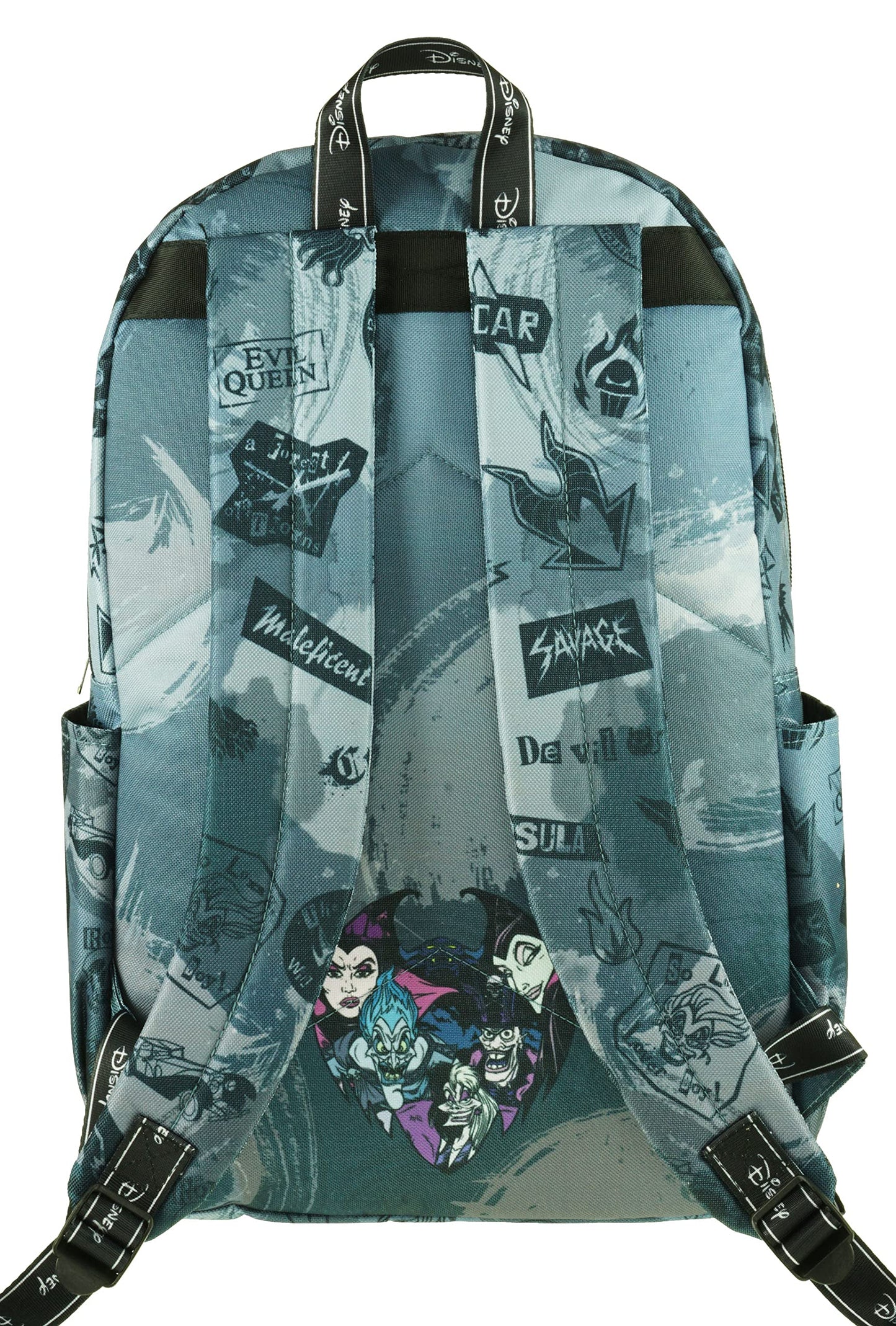 KBNL Classic Disney Villains Backpack with Laptop Compartment for School, Travel, and Work (Villains), Multicolor, Large