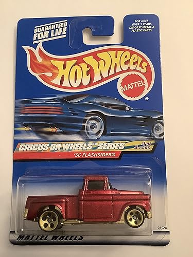 Hot Wheels Circus ON Wheels Series 1 of 4 Cars RED '56 FLASHSIDER 5 DOT