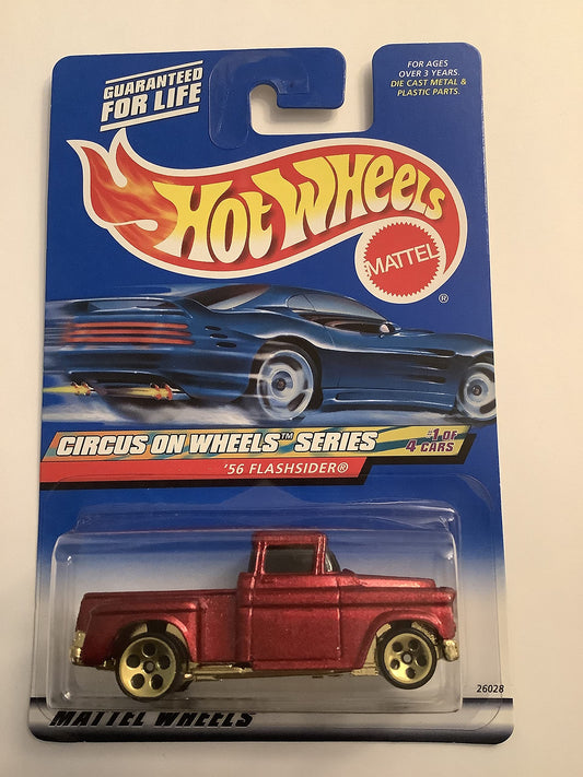 Hot Wheels Circus ON Wheels Series 1 of 4 Cars RED '56 FLASHSIDER 5 DOT