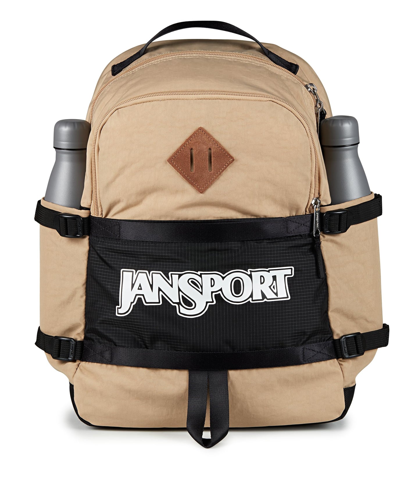 JanSport Small Seattle Pack - Compact Backpack with Main Compartment, Dual Water Bottle Pockets, and Padded Sleeve for 15-Inch Laptop, Travertine