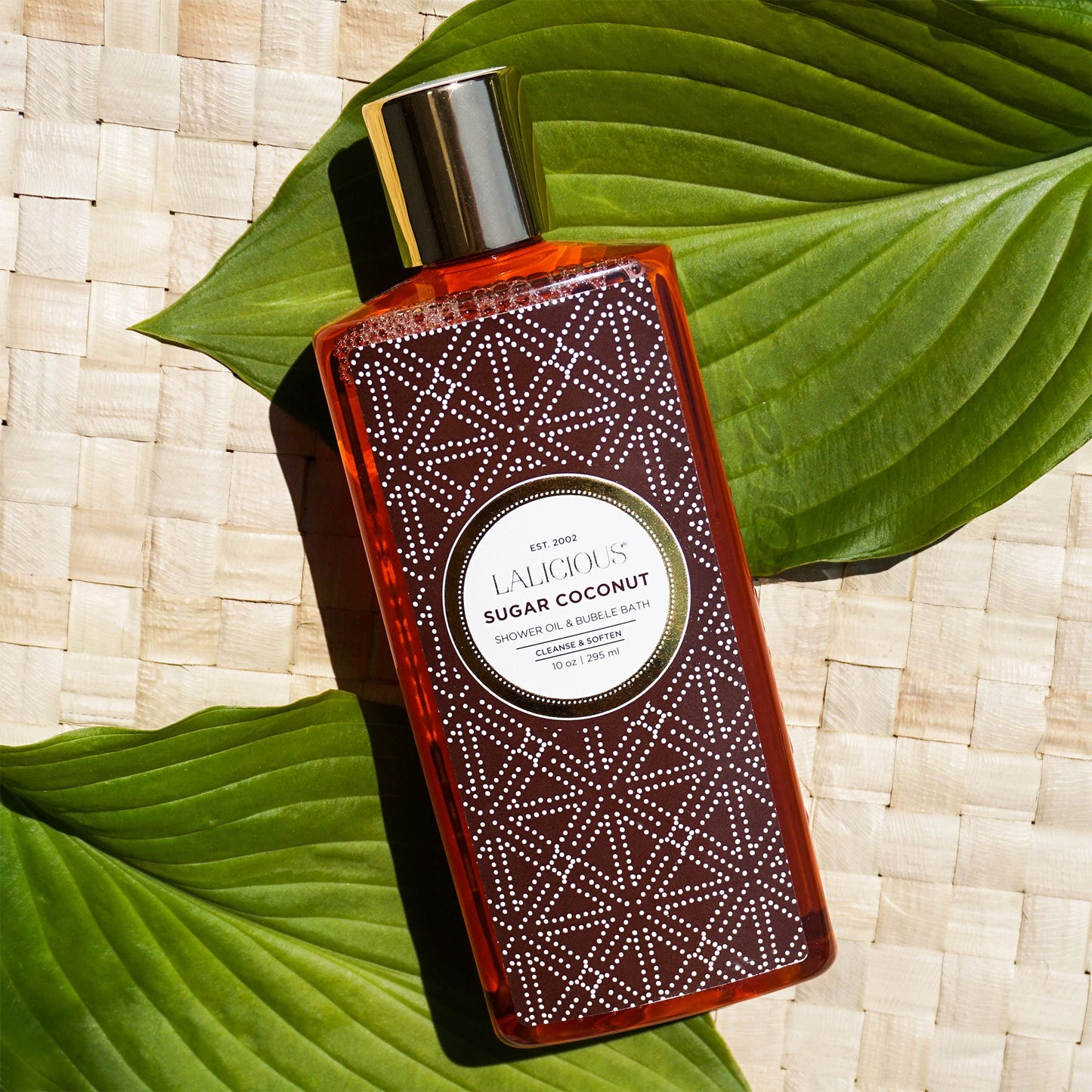 LaLicious Sugar Coconut Shower Oil & Bubble Bath, Moisturizing Body Wash with Topical Probiotics & Grapeseed Oil, Multi-Use Softening Cleanser