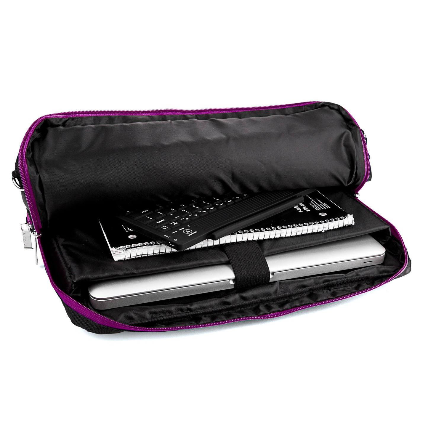 Vangoddy El Prado 3-in-1 10" 12 inch Laptop Messenger Bag Backpack (Purple Black)