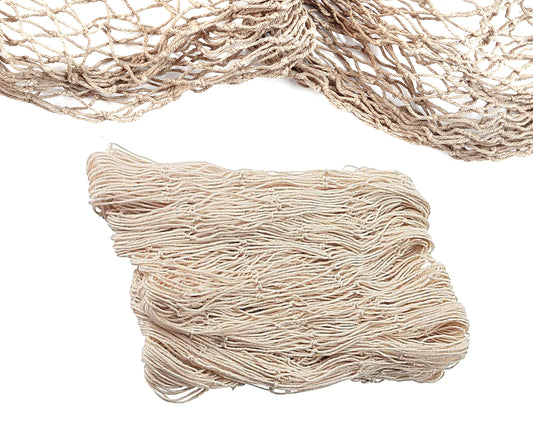 Natural Fish Net Party Decorations for Pirate Party, Hawaiian Party, Nautical Themed Cotton Fishnet Party Accessory