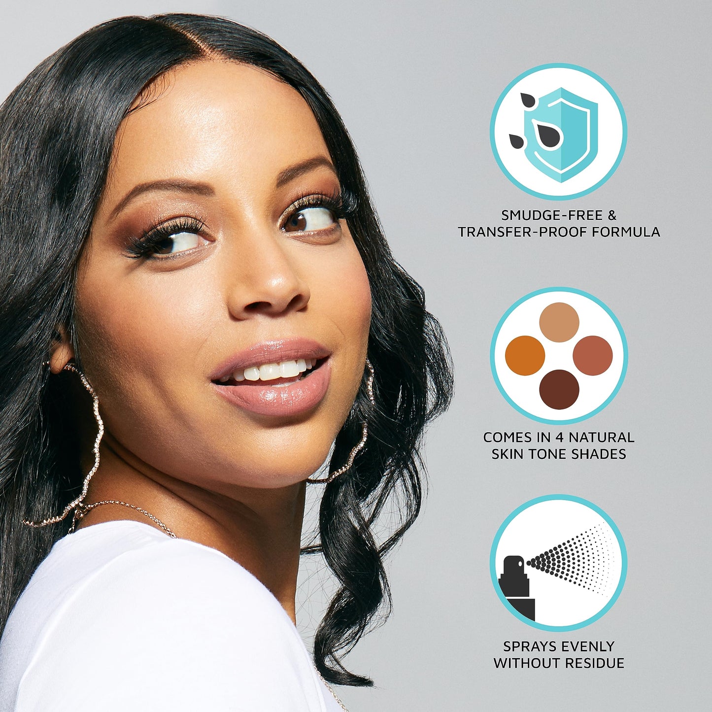 KISS Colors & Care Quick-Dry Lace Tinting Spray – Dark Brown 3 oz, Smudge-Free, Sweat-Resistant, Buildable Coverage for Natural Look