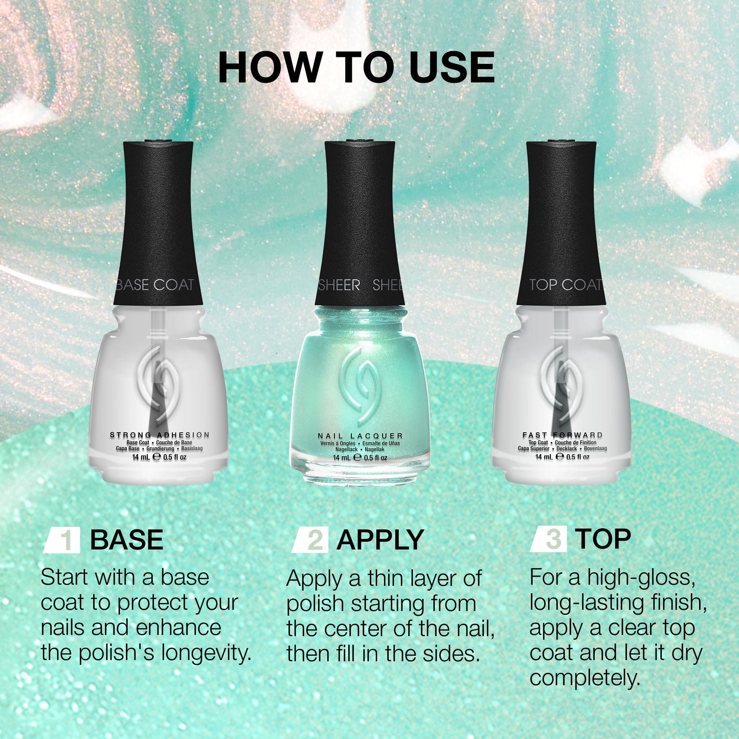China Glaze CG Nail Lacquer Read Receipts - Sheer, Pastel Blue Nail Polish, Quick Dry, Chip Resistant, High-Shine Finish for Salon Quality DIY Beauty & Personal Care China Glaze