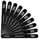 Makartt Nail File - 100/180 Grit Emery Boards for Nails, Professional Nail Files, 10pcs Double Sides Black Coarse Fingernail Filer for Acrylic