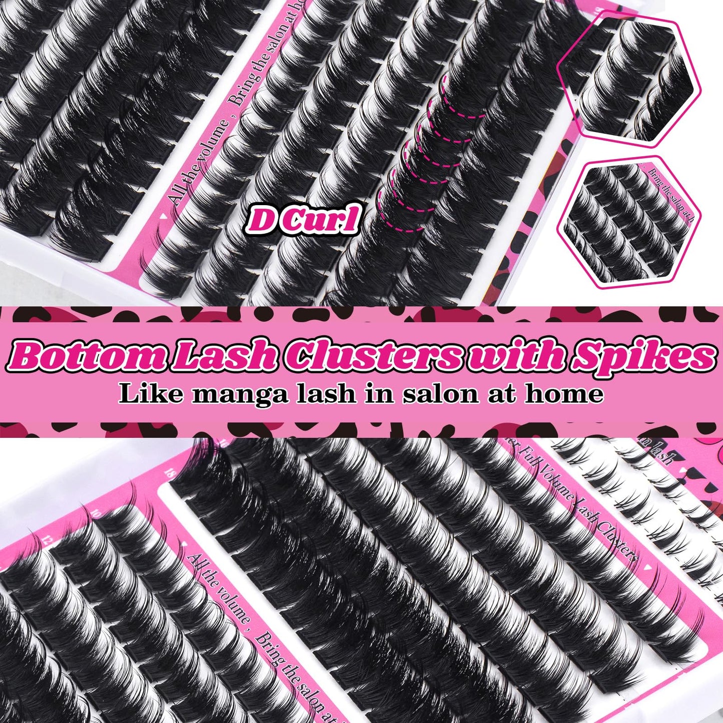 Cove Lash Clusters Kit Eyelash Clusters with Bottom Lashes 10-18mm Manga Fairy Individual Lashes Wispy Fluffy Cluster Eyelash Extensions Bond & Seal Beauty and Personal Care MilyBest