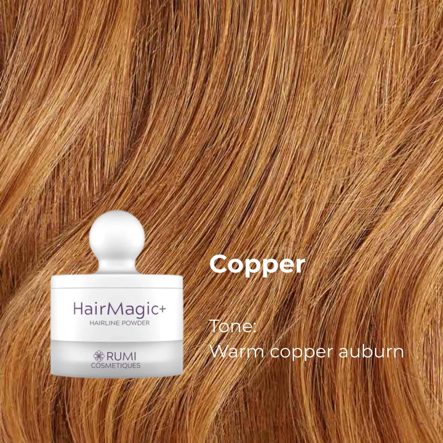Rumi Cosmetiques HairMagic+ Root Touch Up Powder for Mature Women - Instant Gray Hair Coverage & Hairline Filler - Water-Resistant, Natural Finish