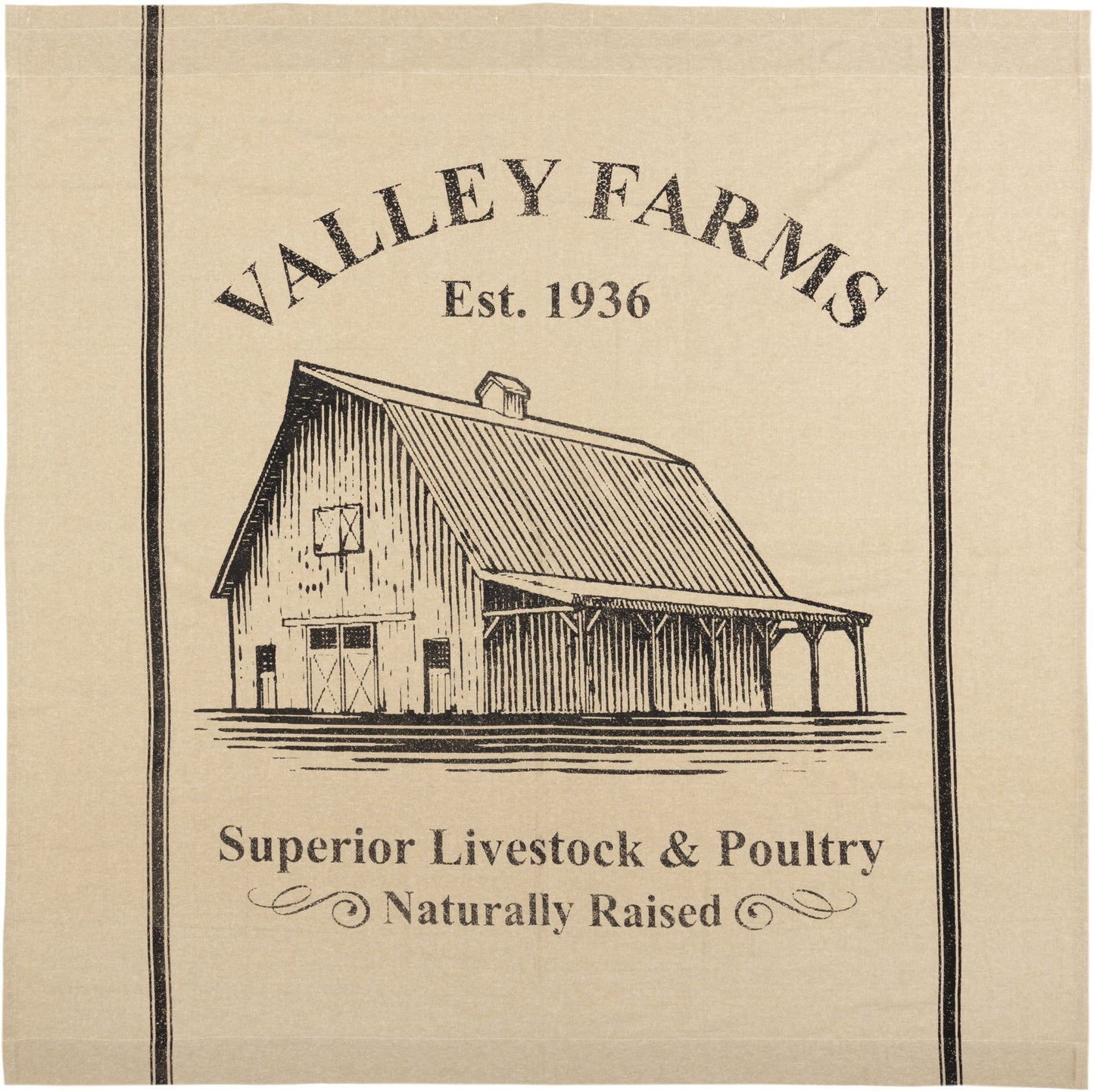 VHC Brands Valley Farms Farmhouse Barn Shower Curtain 72x72