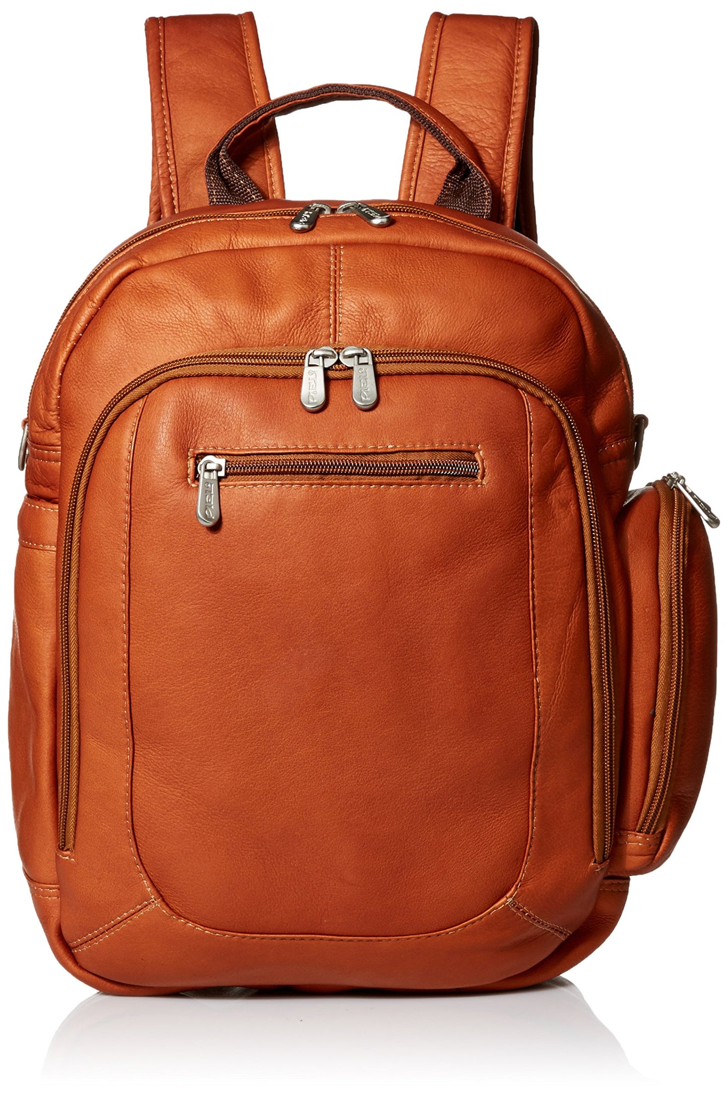 Piel Leather Laptop Backpack/Shoulder Bag, Saddle, One Size