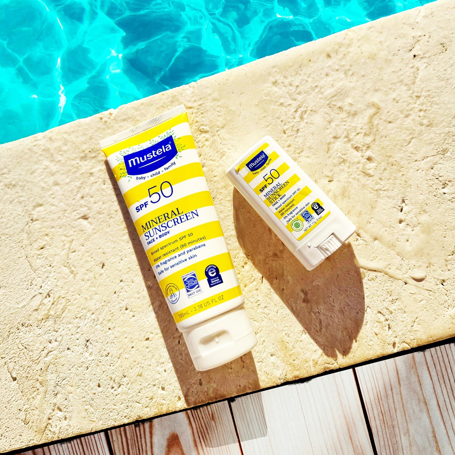 Mustela Baby Mineral Sunscreen Stick SPF 50 Broad Spectrum - Face & Body Sun Stick with 70% Organic Ingredients - Ultra Sheer, Water Resistant Beauty and Personal Care Mustela