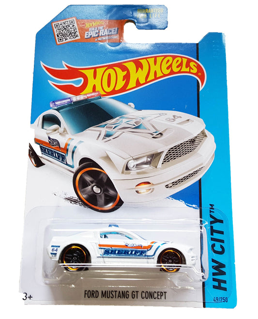 Hot Wheels 2015 HW City Ford Mustang GT Concept (Police Car) 49/250, White
