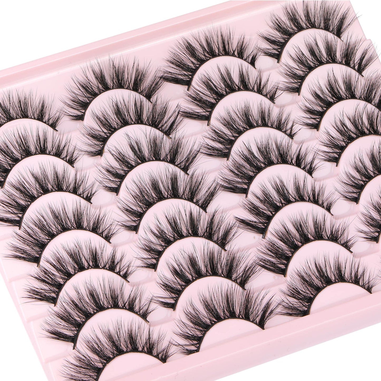 Newcally Eyelashes False Lashes Wispy Spikes Eyelashes Mink Natural Look 3D Volume Fake Eye Lashes Pack Cat Eye Strip Reusable Faux Mink Eyelash 14 Beauty and Personal Care Newcally Default Title