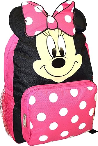 Ruz Minnie Mouse Big Face School Bag Backpack (12-Inch)