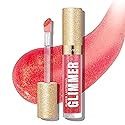 REVLON Super Lustrous Glimmer Gloss, Non-Sticky Lip Gloss, High-Shine Finish, Plant-Based Glitter, 007 Haute Honey, 0.13 fl oz