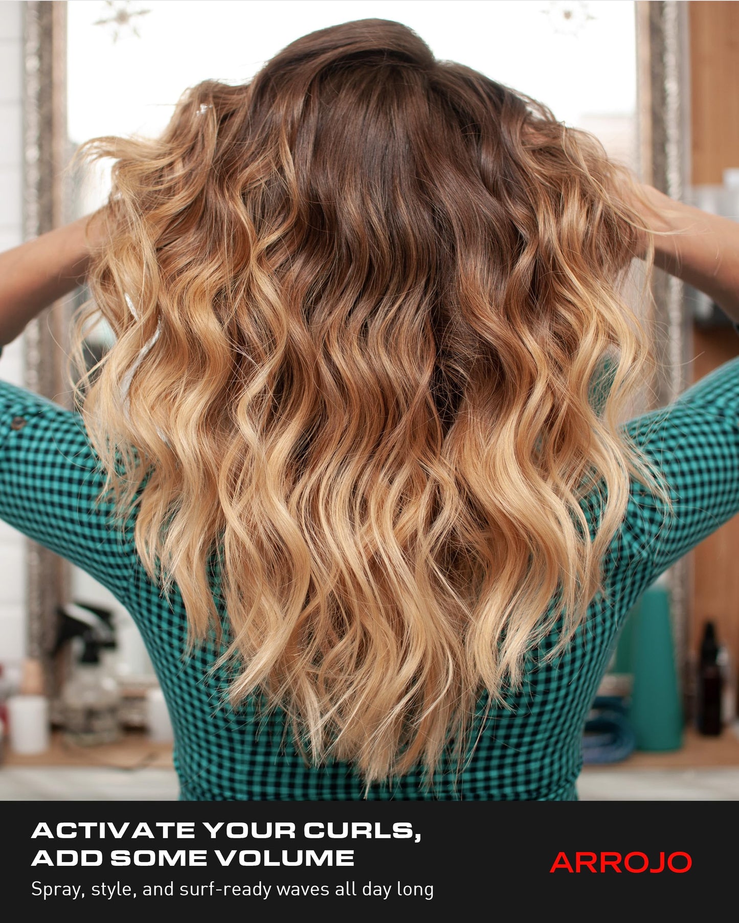 Arrojo Wave Mist Sea Salt Spray - Sulfate & Paraben-Free Sea Salt Hair Texture Spray - Adds Beach Waves, Volume, & Light Hold for All Hair Types, 8.3