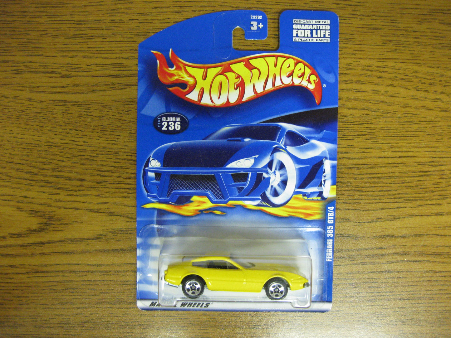 Hot Wheels 2000 Collector No. 236 Ferrari 365 GTB/4 Yellow 1:64 Die-cast Car