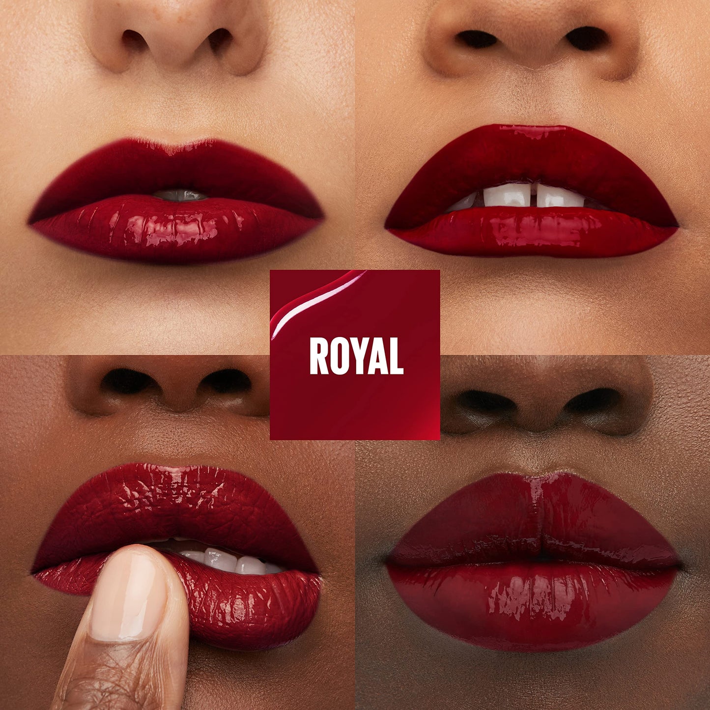 Maybelline Super Stay Vinyl Ink Longwear No-Budge Liquid Lipcolor Makeup, Highly Pigmented Color and Instant Shine, Royal, Deep Wine Red Lipstick,