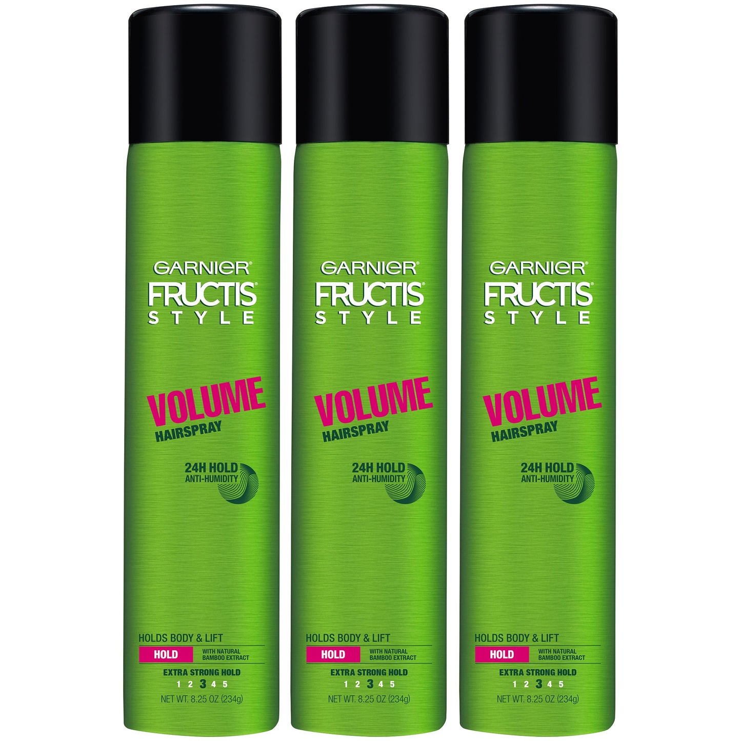 Garnier Fructis Style Volume Hairspray, All Hair Types, 8.25 Oz. (Packaging May Vary), 3Count