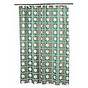 Carnation Home Fashions Poinsettia Fabric 70 by 72 Shower Curtain