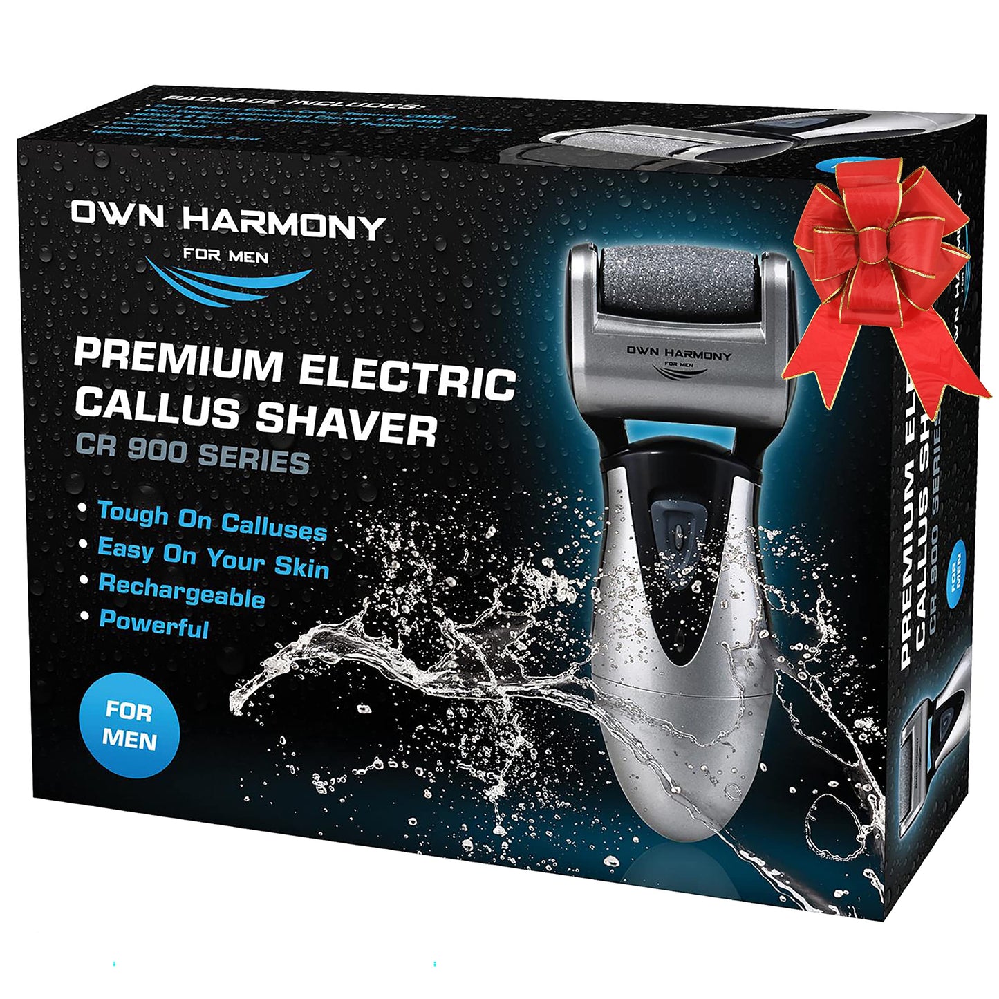 Electric Callus Remover: Rechargeable Electronic Foot File CR900 by Own Harmony(Tested Most Powerful) Best Pedicure Tools w 3 Rollers Professional