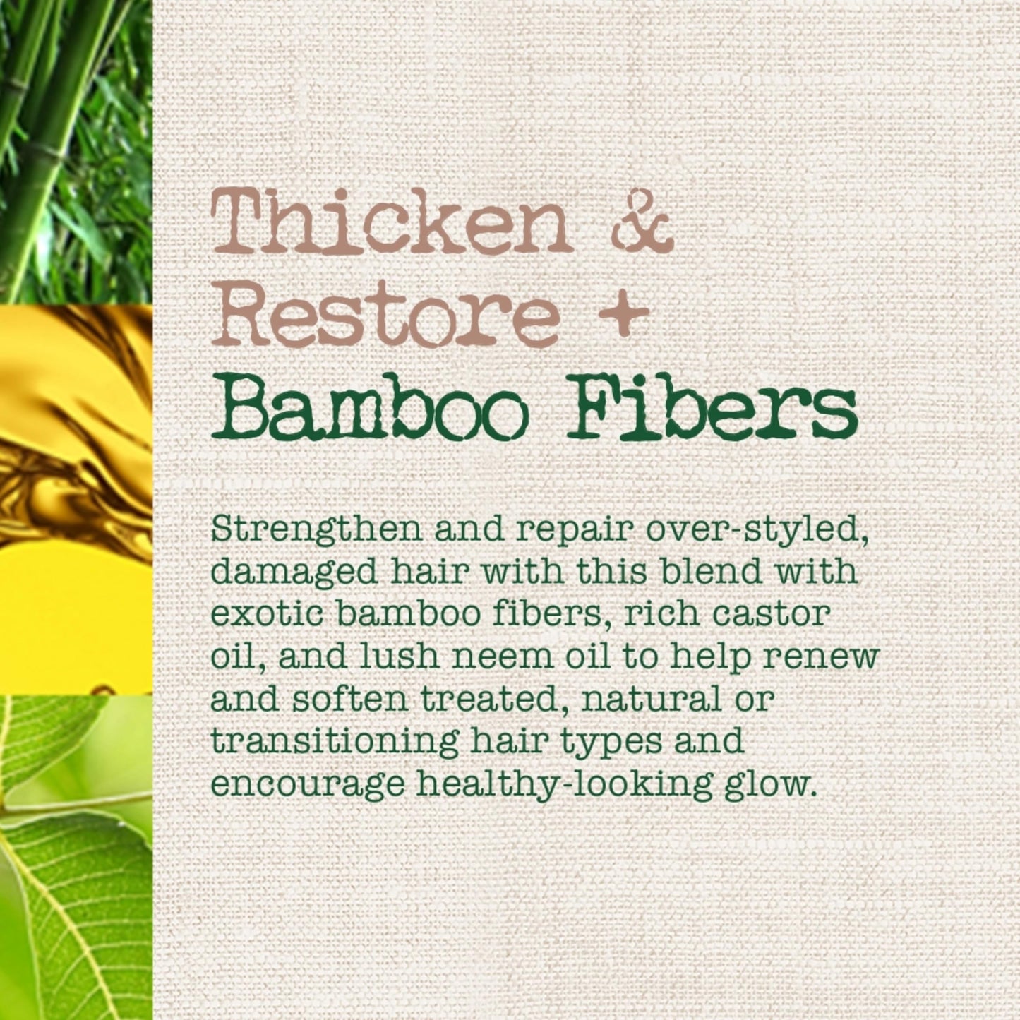 Maui Moisture Thicken & Restore + Bamboo Fibers Strengthening Conditioner to Soften Transitioning or Natural Hair & Renew Brittle Hair, Vegan