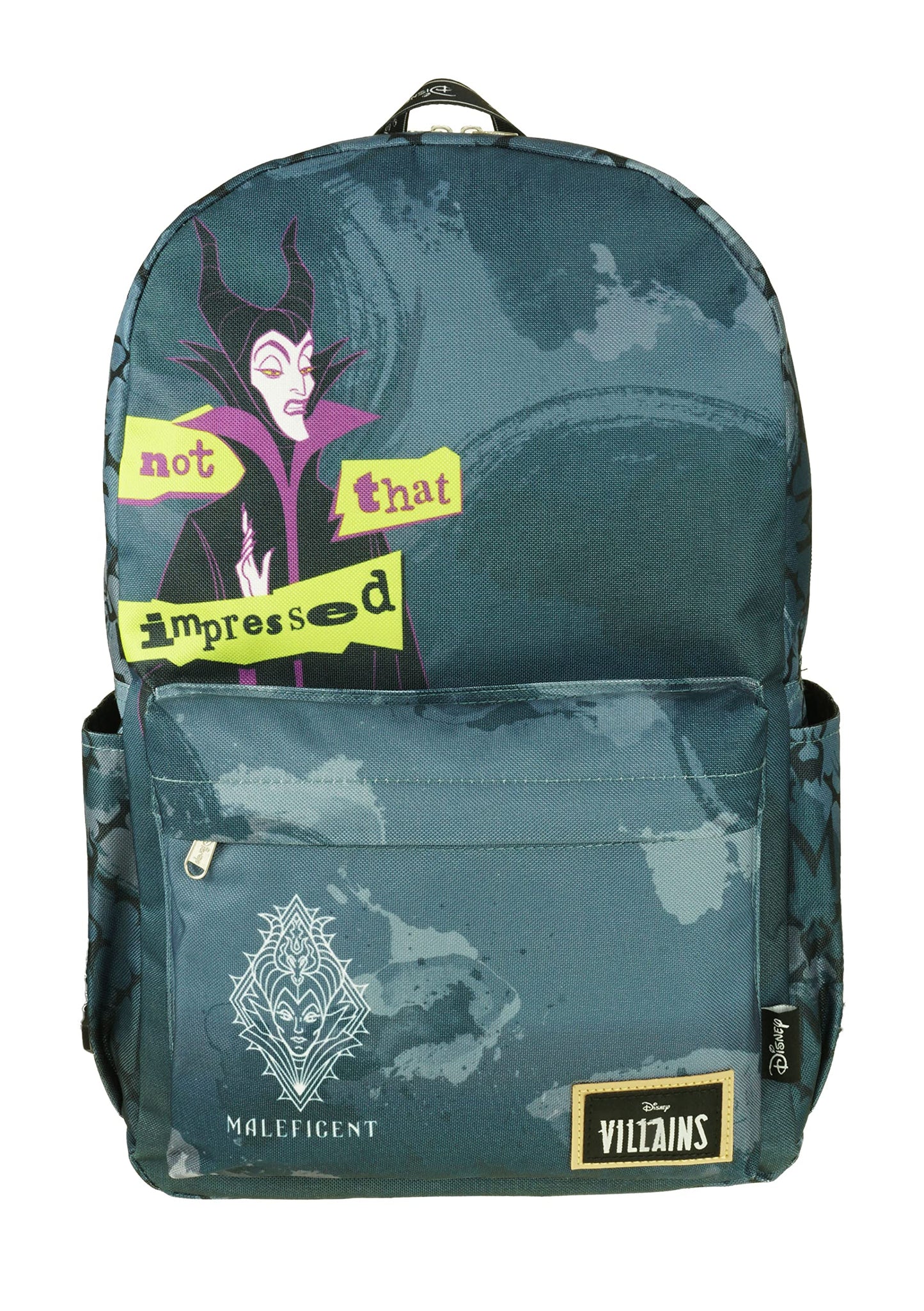 KBNL Classic Disney Villains - Maleficent Backpack with Laptop Compartment for School, Travel, and Work, Multicolor