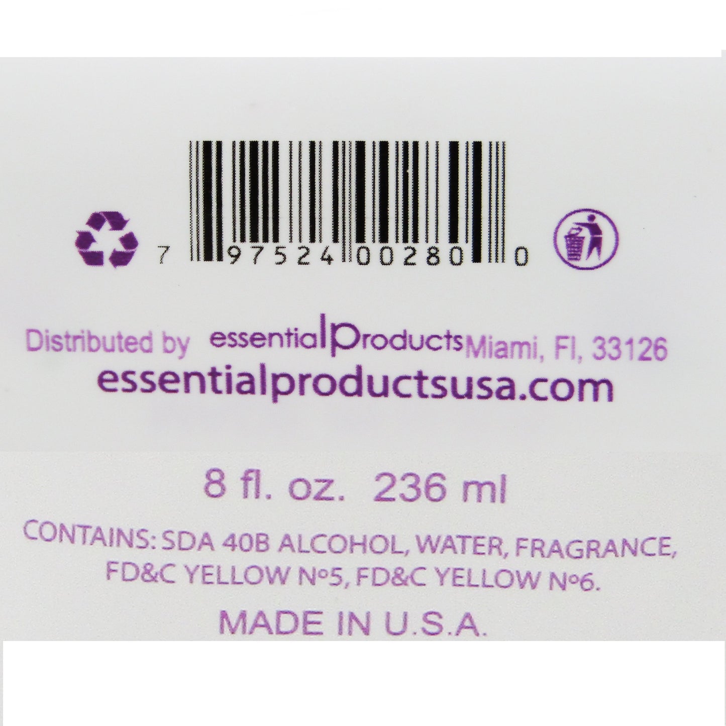 ELP ESSENTIAL Corlys Baby cologne 8oz. Violets Cologne A Cuban Delight