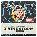 Dr. Squatch All Natural Divine Storm Limted Edition Men's Bar Soap with Medium Grit Marvel Thor Stonebreaker Made From Natural Oils, Black
