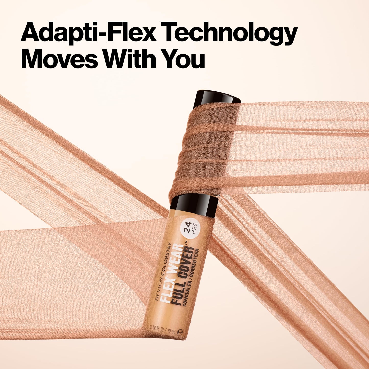 Revlon ColorStay Flex Wear, Full Cover Non-Creasing Concealer, Infused with Hyaluronic Acid & Vitamin E, Flexible Longwear, 076 Caramel, 0.34 Fl Oz Beauty and Personal Care REVLON