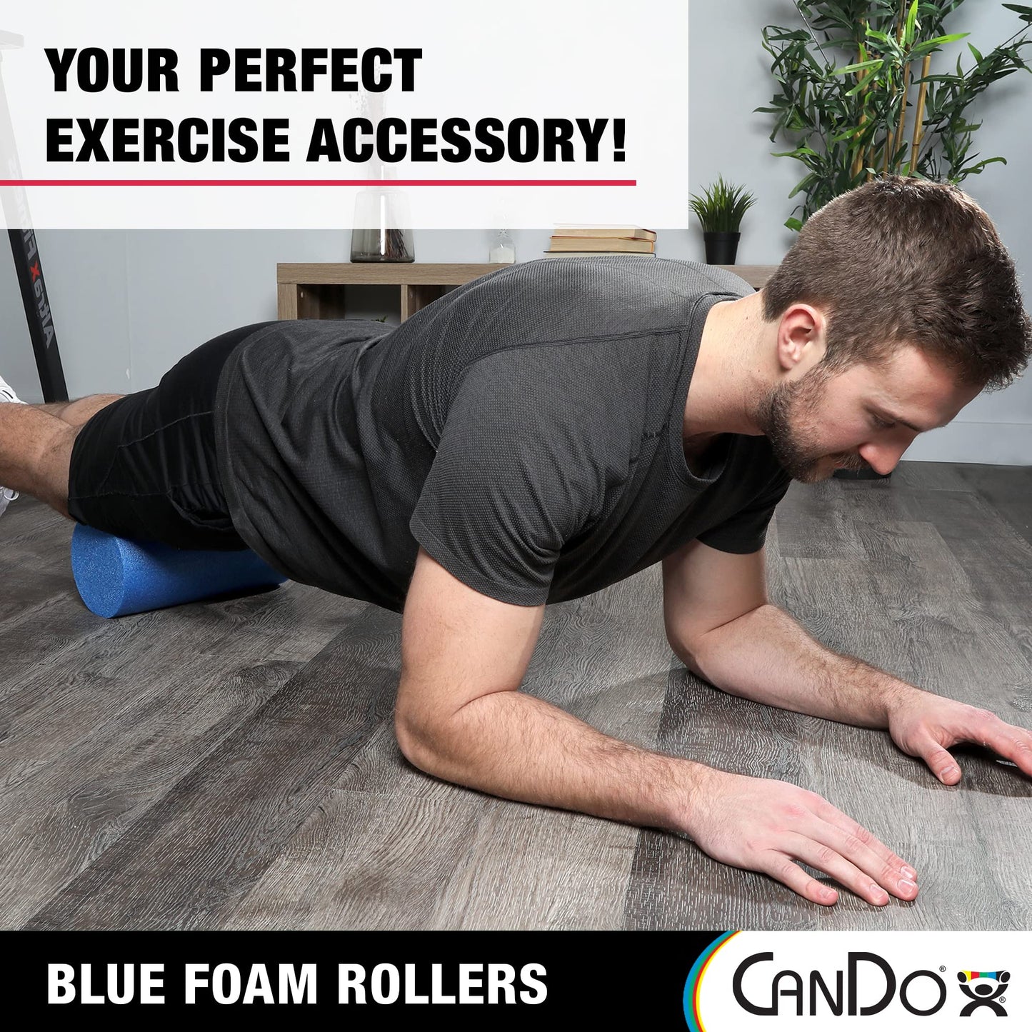 CanDo Blue PE Foam Rollers for Fitness, Exercise Muscle Restoration, Massage Therapy, Sport Recovery and Physical Therapy for Homes, Clinics, and…