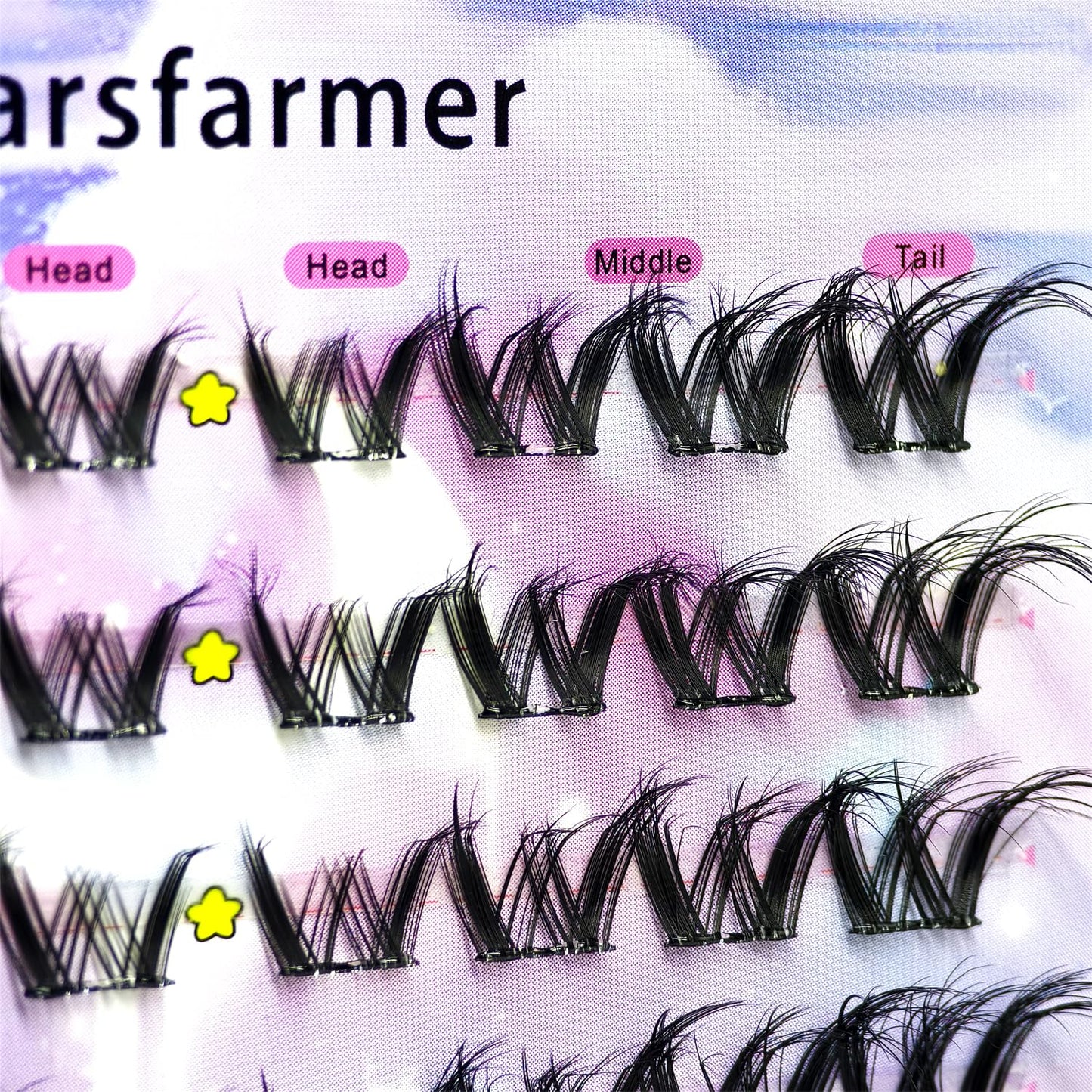 Marsfarmer Thick Fluffy Self Adhesive Eyelashes Clusters Extension, 11-14mm 80pcs Pre-Glue False Eyelashes Clusters Set, Individual Lashes, No Glue…