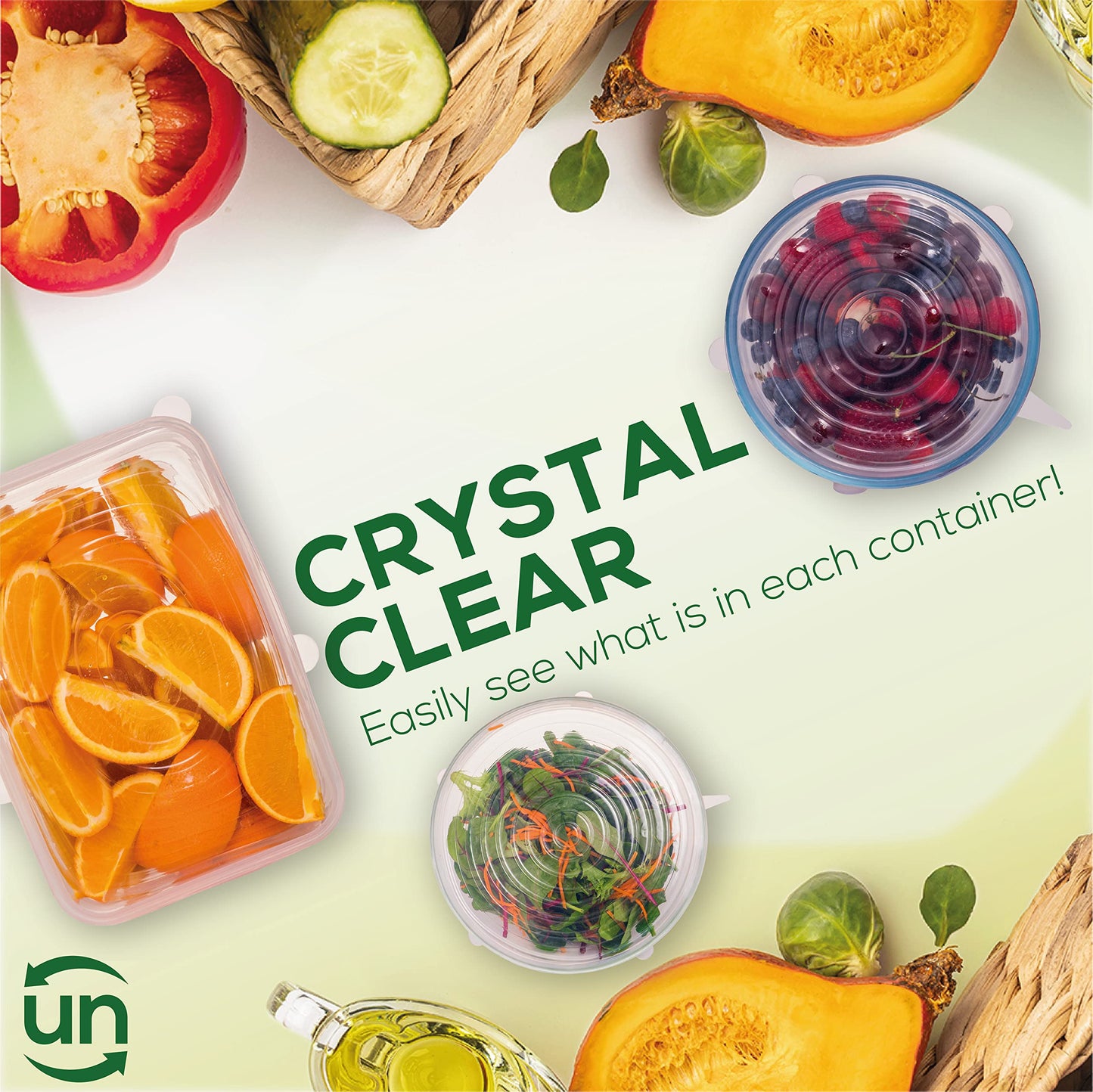 unwasted Reusable Silicone Lids (Variety Pack) - Upgrade Your Kitchen Gadgets with Our Covers for Food Storage - Reusable Silicone Stretch Lids…