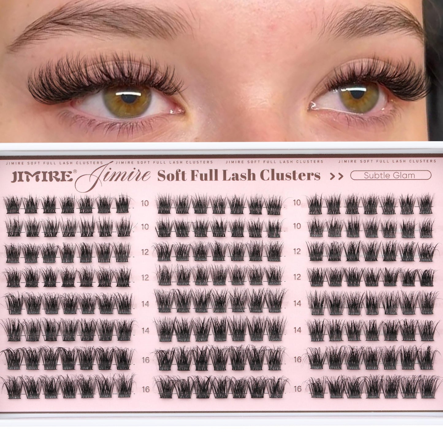 Wispy Lash Clusters Natural Eyelash Clusters 10-16MM Wispy Cluster Eyelash Extensions D Curl Fluffy Lash Extensions Individual Cluster Lashes 168Pcs Beauty and Personal Care JIMIRE Default Title