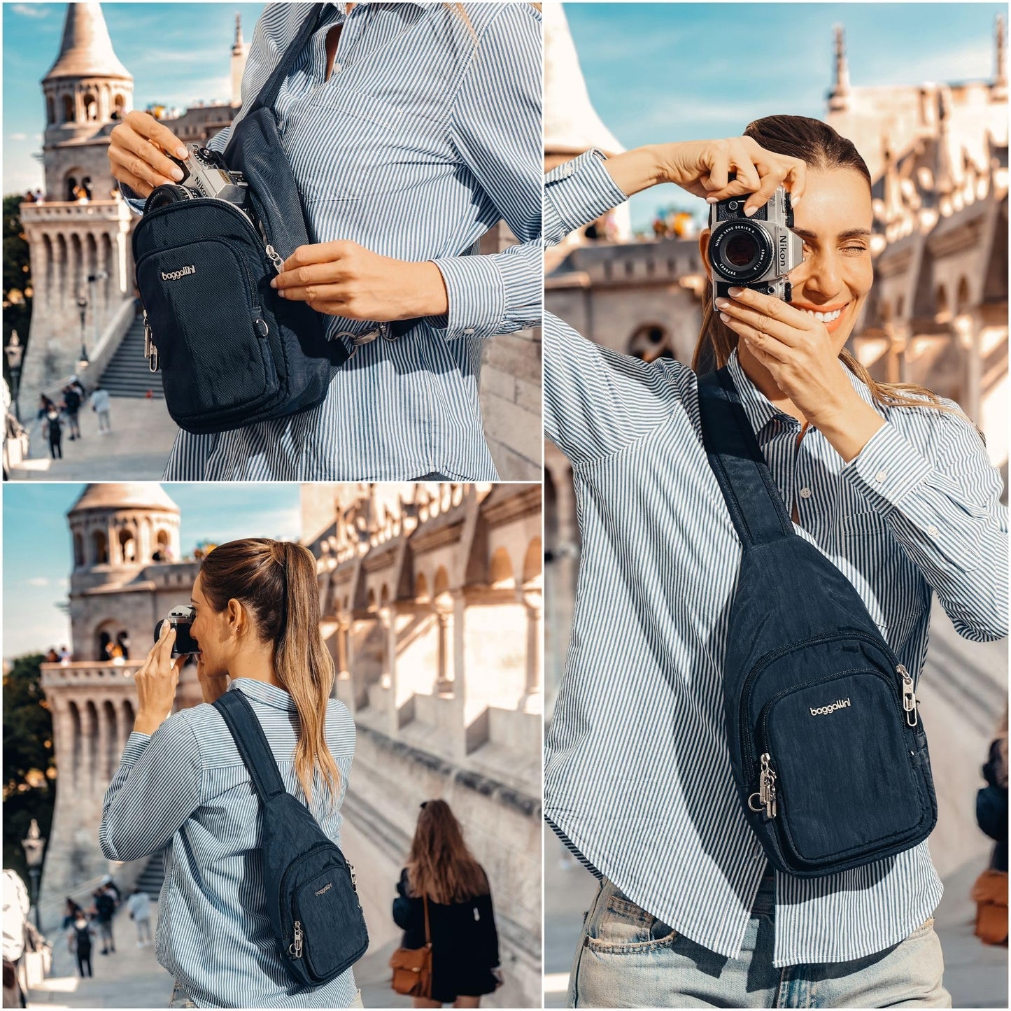 Baggallini Anti-Theft Daytripper Sling 7x12 Crossbody Bag Travel Safe