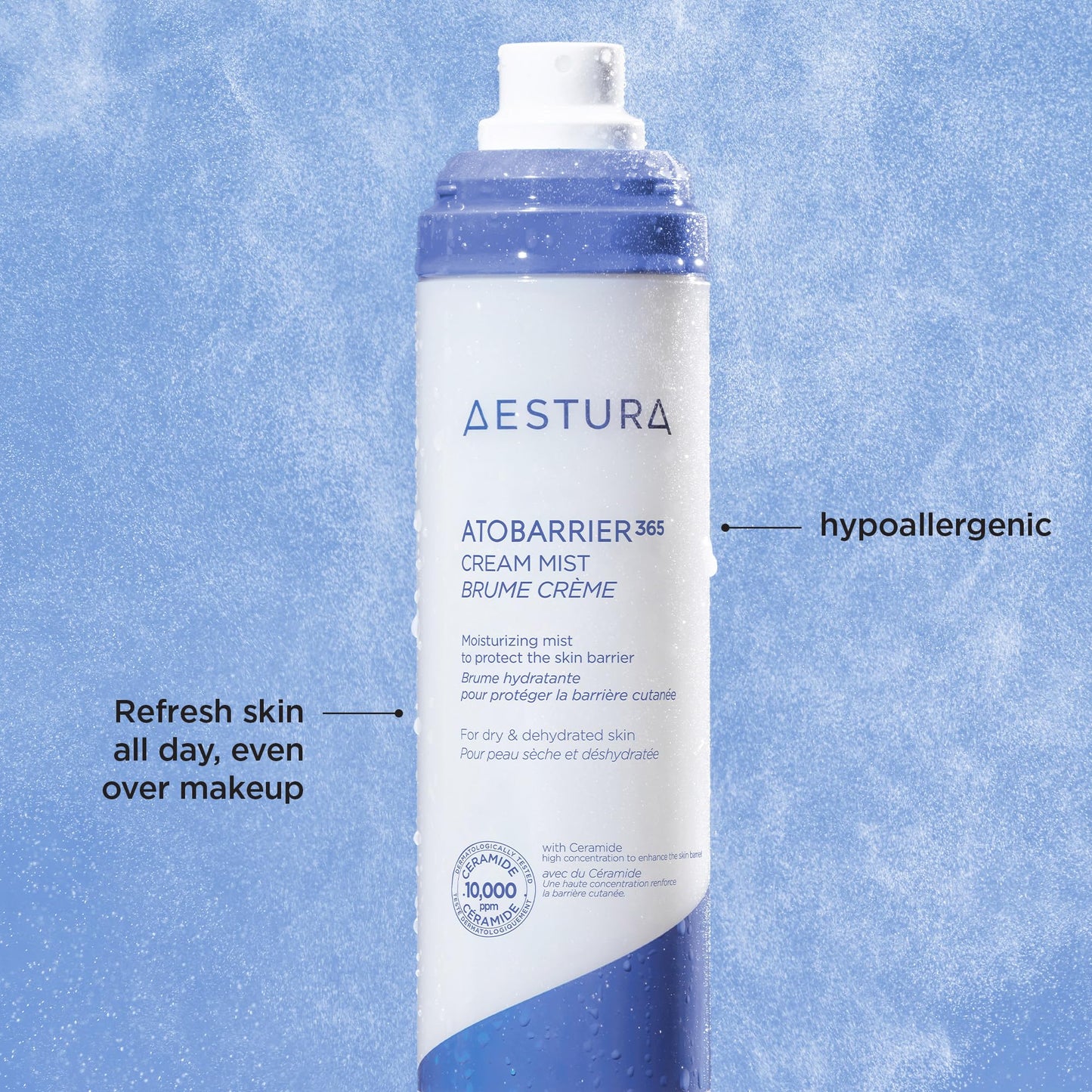 AESTURA ATOBARRIER365 Cream Mist with 10,000ppm Ceramides | Moisture Barrier Support, Ultra-Fine Moisturizing Mist, Suitable for Dry Skin | Korean Beauty and Personal Care AESTURA