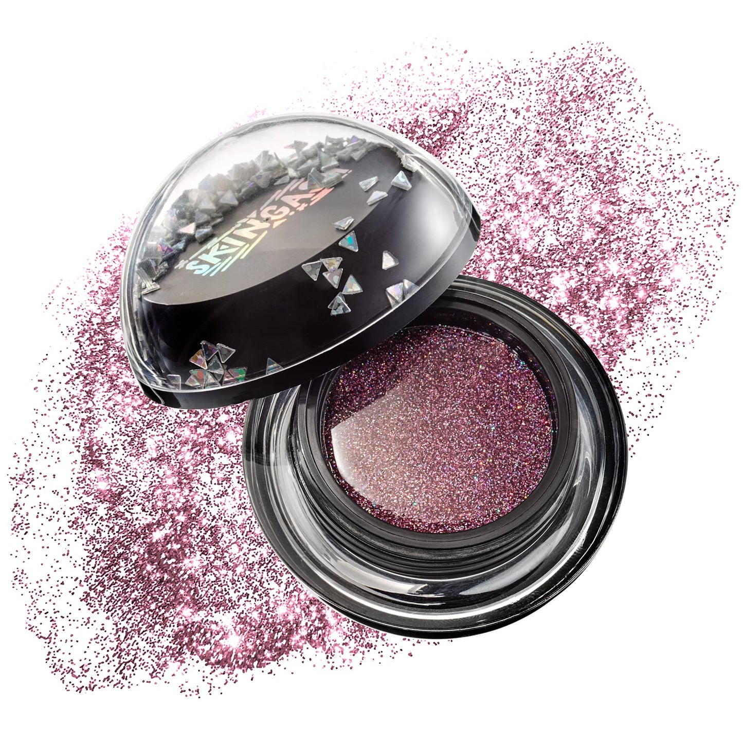 SKINGASM All Over Glitter Balm - The Sexiest Sparkle - Glitter for Your Lips, Eyes, Face, Body & Hair - Cruelty- Free- Glitter Eyeshadow - Vegan