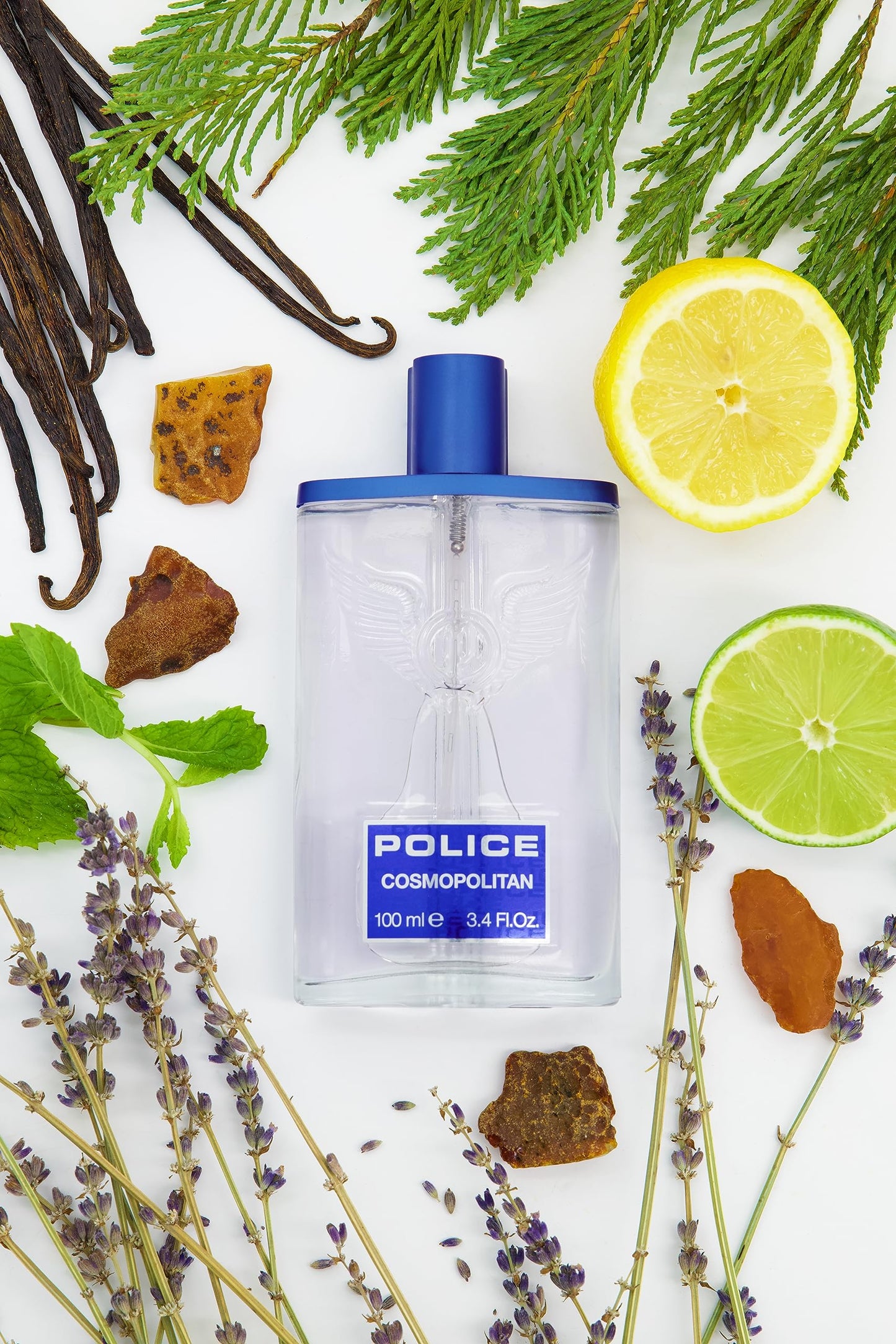 Cosmopolitan By Police - Fragrance For Men - Top Notes Of Mint And Sage - Middle Notes Of Jasmine And Nutmeg - Base Notes Of Vanilla And Sandalwood