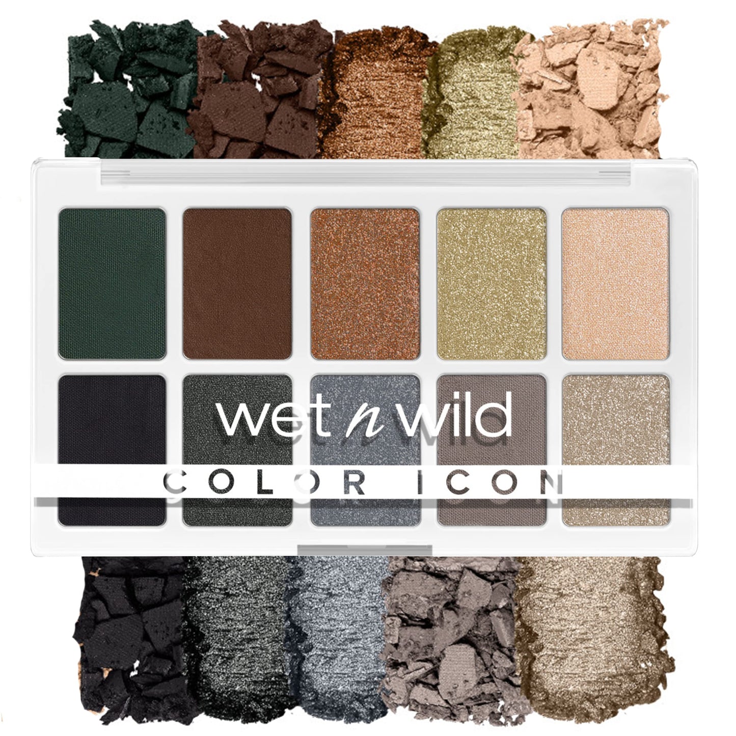 wet n wild Color Icon 10-Pan Eyeshadow Makeup Palette, Blue Lights Off, Long Lasting, Shimmer, Metallic, Glittery, Matte, Rich Smooth Pigment, Cruelty
