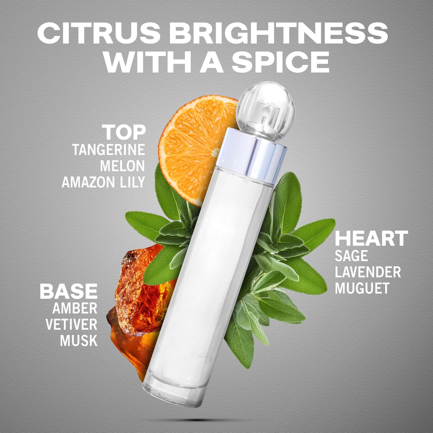 Perry Ellis 360° White Eau De Toilette Spray for Men - Mens Cologne, Long Lasting Perfume, EDT, Fragrance with Notes of Cedar Wood, Cardamom & Vanilla