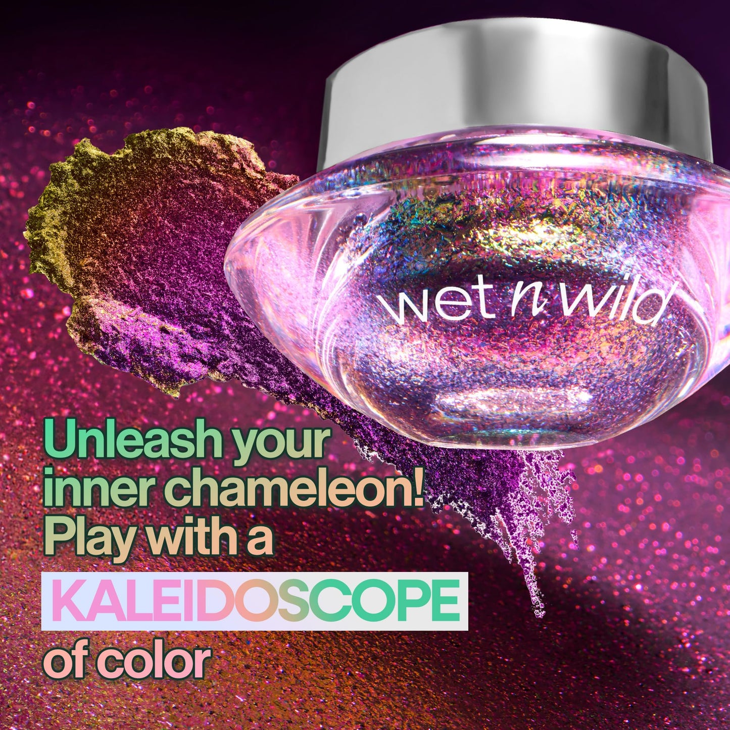 wet n wild Chameleon Chrome Eyeshadow Foil, Multi-Chromatic Light-Reflecting Pigments, Self-Adhering & High-Impact Color, Long-Lasting & Blendable