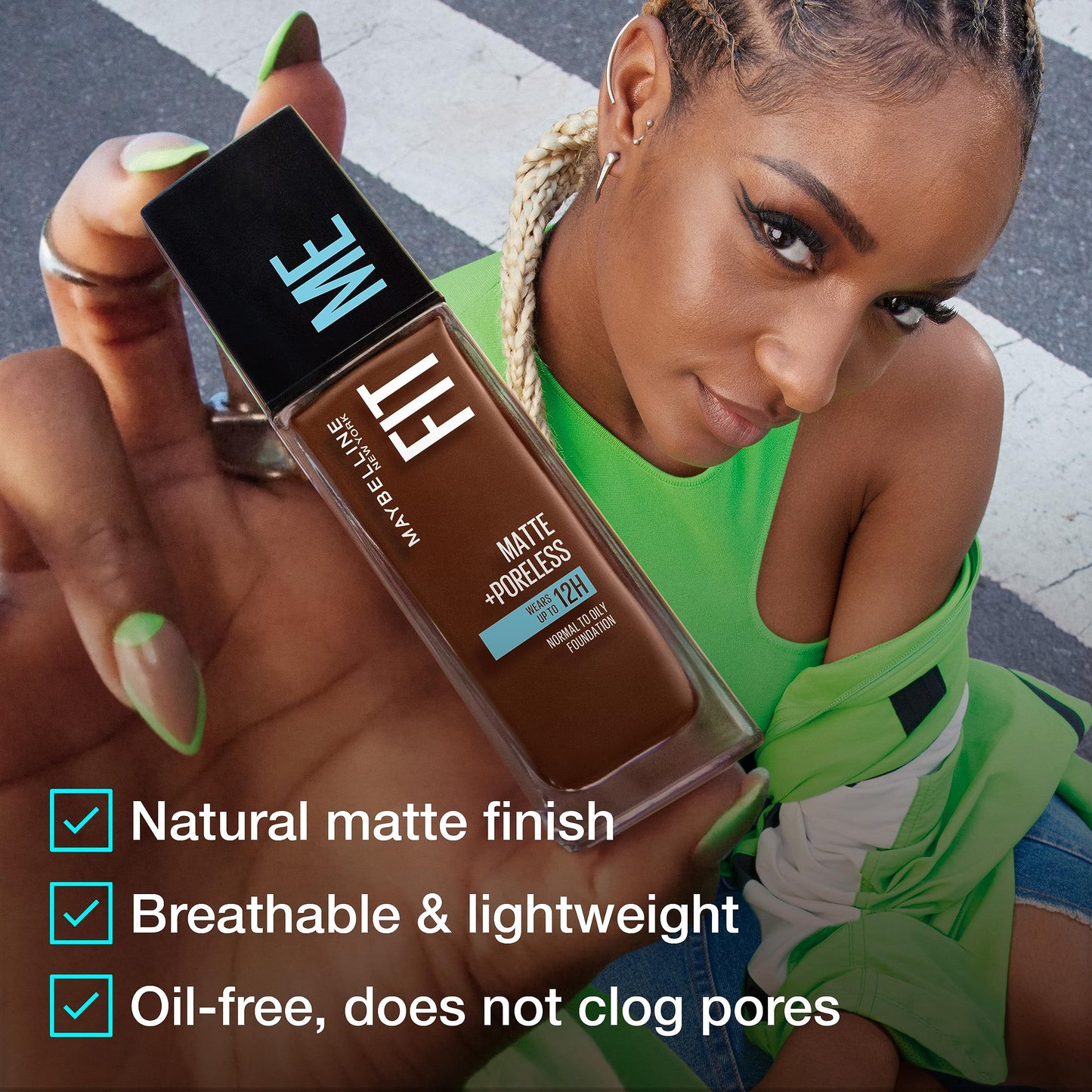 Maybelline New York Fit Me Matte Plus Poreless Foundation, Light Beige, 1 Fluid Ounce