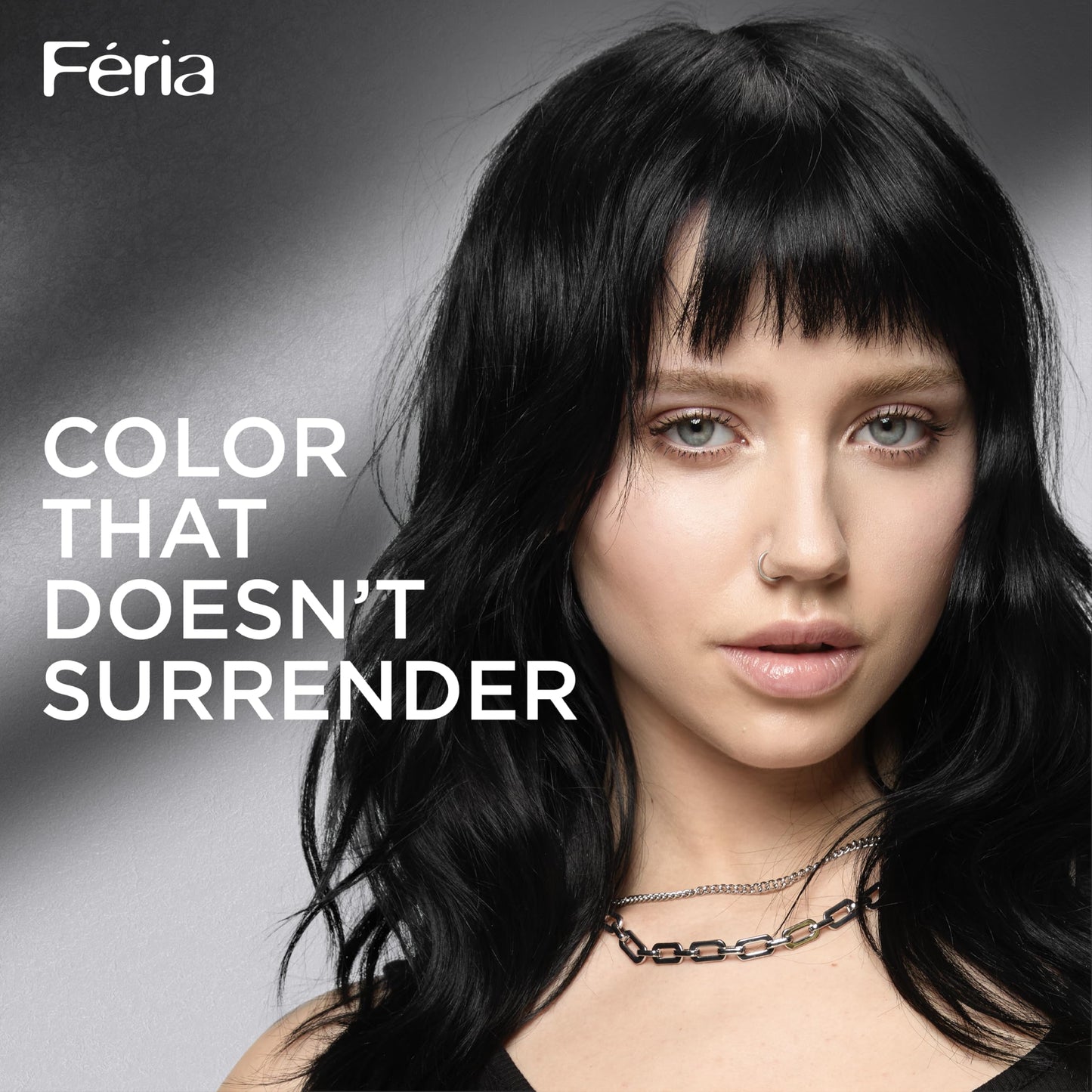L’Oreal Paris Feria Multi-Faceted Shimmering Permanent Hair Color, High Intensity Hair Dye for 3X Highlights, 10 Jet Black (Blackest Black), 1 Hair