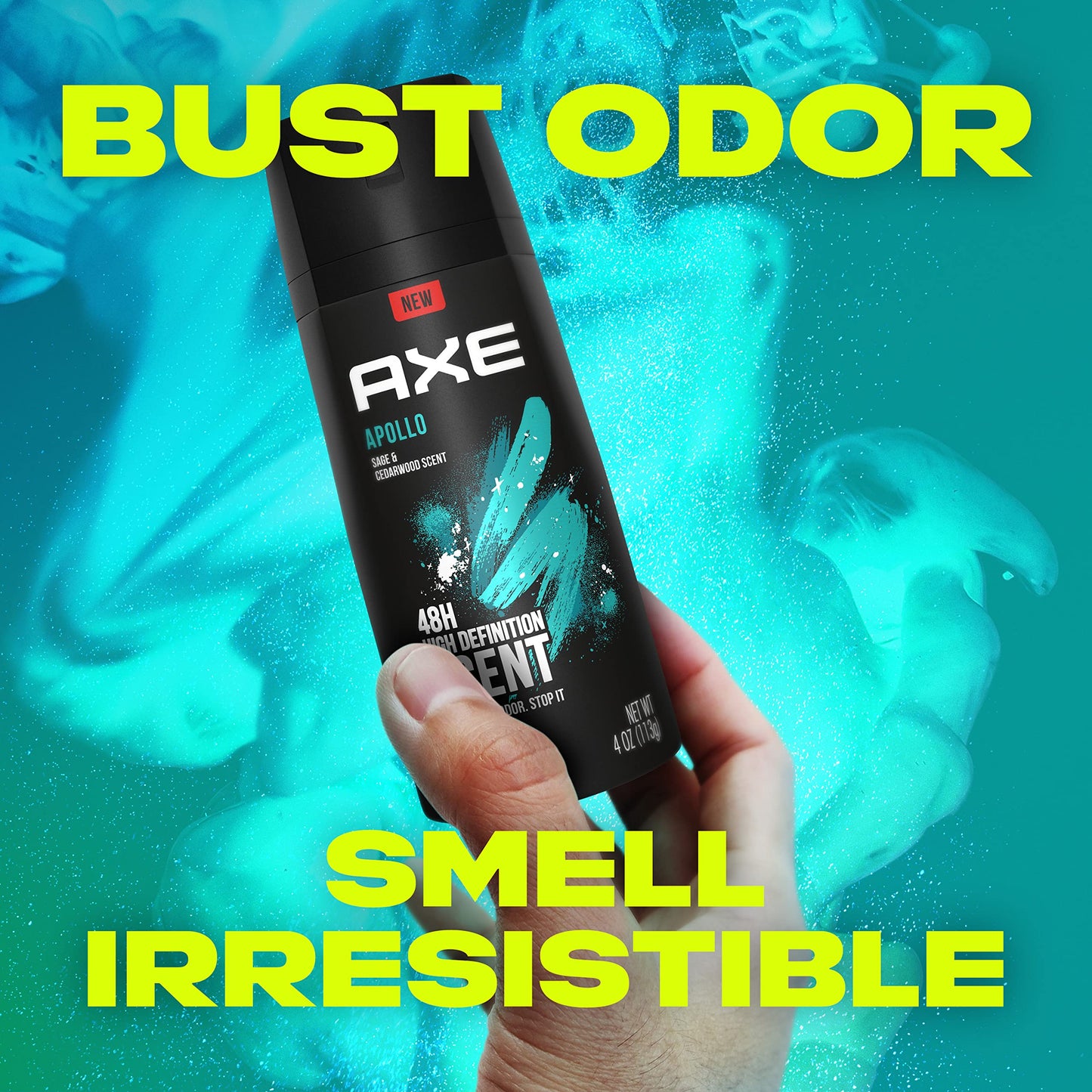 AXE Apollo Body Spray Deodorant for Long-Lasting Odor Protection, Sage & Cedarwood Deodorant for Men Formulated Without Aluminum 4oz 4 Count Beauty and Personal Care AXE